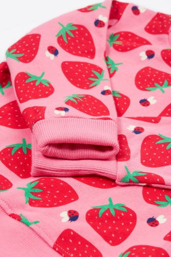 Frugi Easy On Printed Jumper - Strawberry Pals