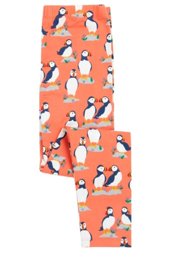 Frugi Libby Printed Leggings - Puffin Pals