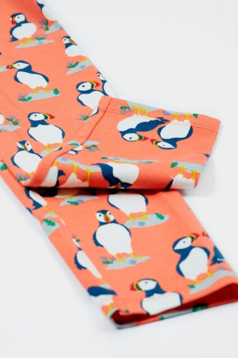 Frugi Libby Printed Leggings - Puffin Pals