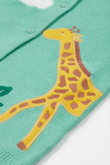 Frugi Colby Cardigan - Moss/Giraffe