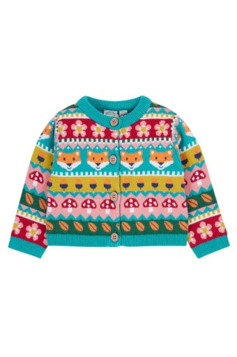 Frugi Robyn Fairisle Cardigan - Fox Fair Isle