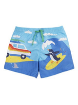 Frugi Polkerris Board Shorts - Blue Skies/Beach