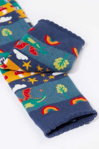 Frugi Little Knitted Leggings - Dragon Fair Isle