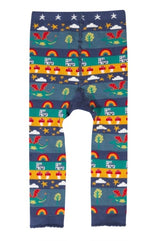 Frugi Little Knitted Leggings - Dragon Fair Isle