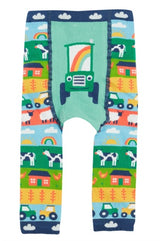 Frugi Little Knitted Leggings - Farm Fair Isle/Tractor