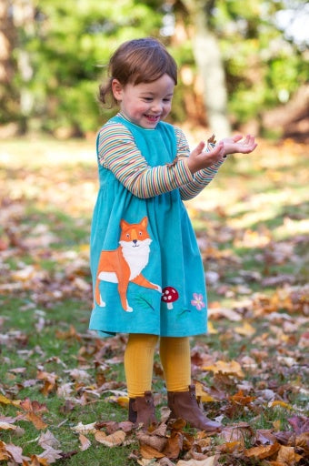Frugi Lily Cord Dress - Boat Blue