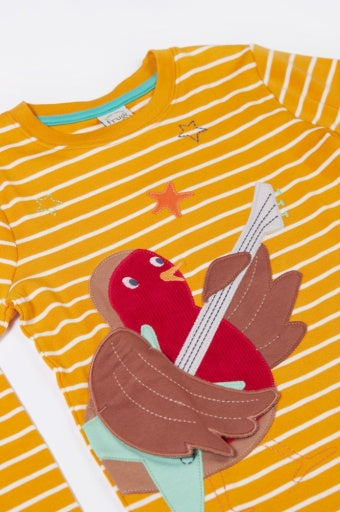 Frugi Summit Circular Top - Gold Breton/Rockin' Robin
