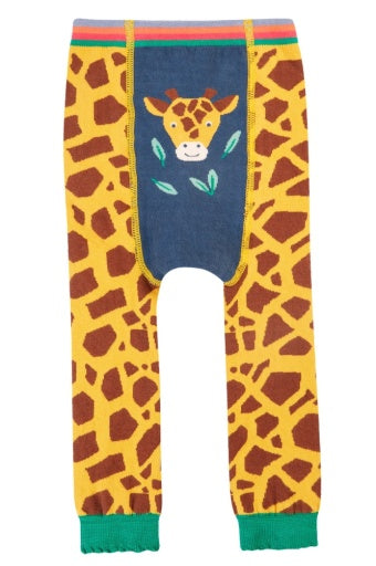 Frugi Little Knitted Leggings - Giraffe Print