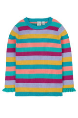 Frugi Zoe Knitted Jumper - Wild Rainbow Stripe
