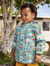 Frugi Printed Puddle Buster Coat - Terrific Tractors