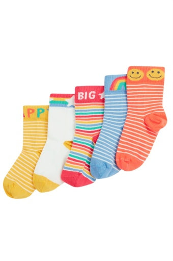 Frugi Sunnie Socks 5 Pack - Dream Big Multipack