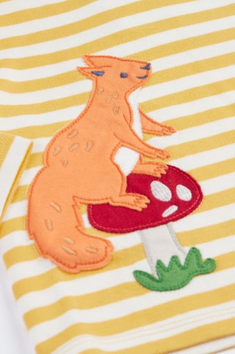 Frugi Frankie Outfit - Bumblebee Stripe/Squirrel Friends