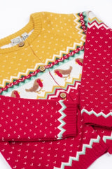 Frugi Carol Cardigan - Festive Fair Isle