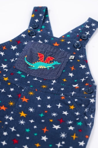 Frugi Durgan Printed Dungaree - Rainbow Galaxy
