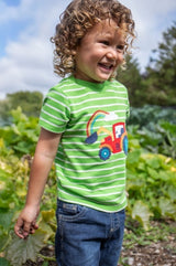 Frugi Easy On-T-Shirt - Kiwi Breton/Tractor