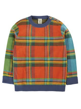 Frugi Elwood Knitted Jumper - Rainbow Tartan