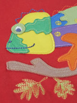 Frugi Carsen Circular T-Shirt - Papaya/Chameleon