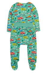 Frugi Easy Dressing Printed Babygrow - To The Rescue