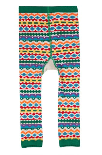 Frugi Little Knitted Leggings - Bear Fair Isle