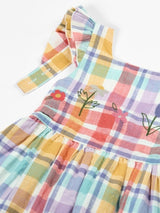 Frugi Hyacinth Dress - Springtime Check/Flowers