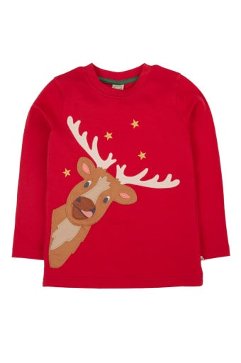 Frugi Terrific Circular Top - Berry Red/Caribou
