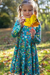 Frugi Sofia Skater Dress - Wild Woods