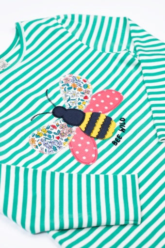 Frugi Theresa Top - Dragon Stripe/Bee