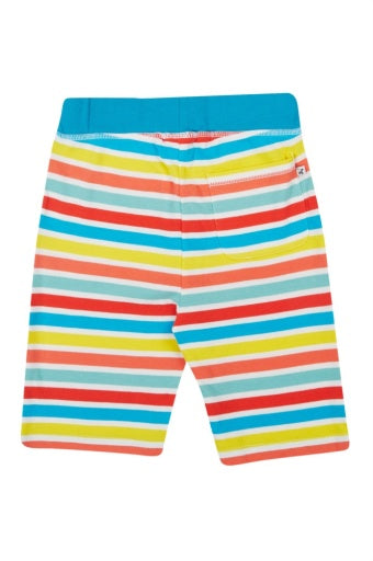 Frugi Sunny Shorts - Sea Rainbow Stripe