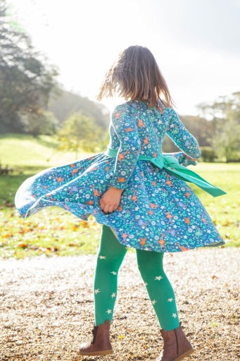 Frugi Party Skater Dress - Enchanted Forest