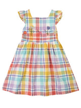 Frugi Hyacinth Dress - Springtime Check/Flowers
