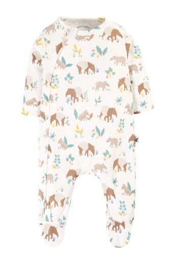 Frugi Kimono Zip Babygrow - Tapir Time