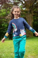 Frugi Paperbag Cord Trousers - Iguana/Flowers