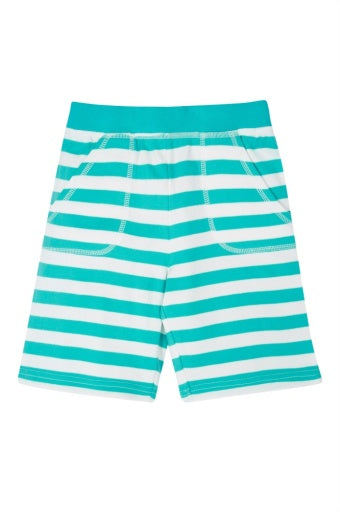 Frugi Sunny Shorts - Sea Moss/Stripe