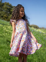 Frugi Olivia Skater Dress - Lupin Meadow Play