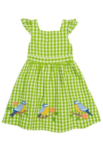 Frugi Zaria Dress - Macaw/Gingham Birds