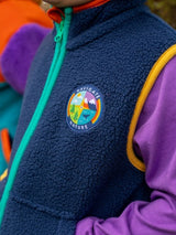 Frugi Bude Borg Gilet - Navy/Nature