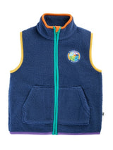 Frugi Bude Borg Gilet - Navy/Nature