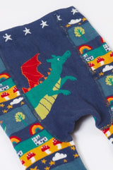 Frugi Little Knitted Leggings - Dragon Fair Isle