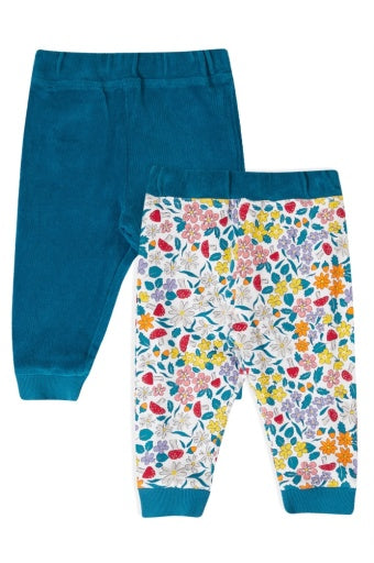 Frugi Poppy Reversible Pull Ups - Boat Blue/Wild Woods