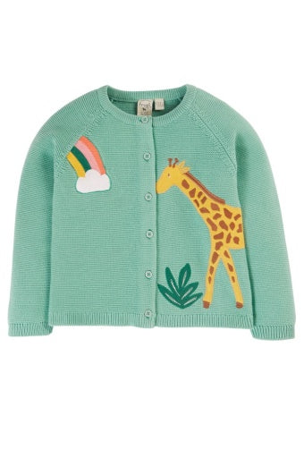 Frugi Colby Cardigan - Moss/Giraffe