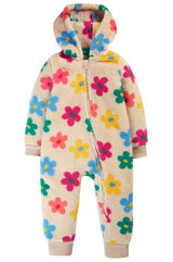 Frugi Cosy Ted Snuggle Suit - Flower Pop