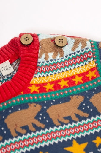 Frugi Forest Fairisle Jumper - Fairisle/Christmas