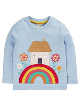 Frugi Adventure Applique Top - Winter Sky/House