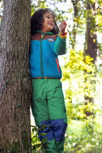 Frugi Wilderness Trouser - Holly Green/Navy
