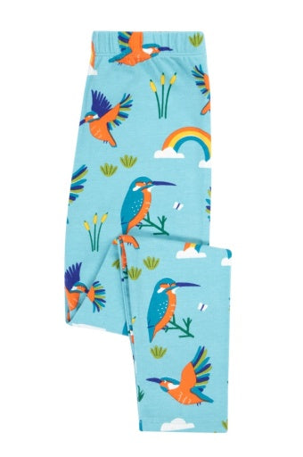 Frugi Libby Printed Leggings - Kingfisher Skies