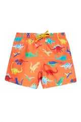 Frugi Boscastle Board Shorts - Salamander Dino-Roar!