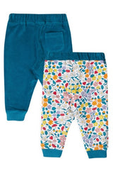 Frugi Poppy Reversible Pull Ups - Boat Blue/Wild Woods