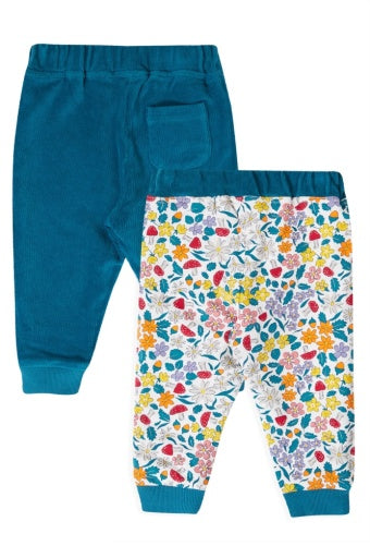 Frugi Poppy Reversible Pull Ups - Boat Blue/Wild Woods