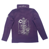 Lazy Jacks Ladies Wells-Next-the-Sea Printed Full Zip Sweatshirt - Loganberry