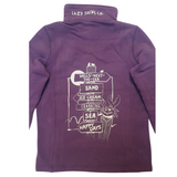 Lazy Jacks Ladies Wells-Next-the-Sea Printed Full Zip Sweatshirt - Loganberry